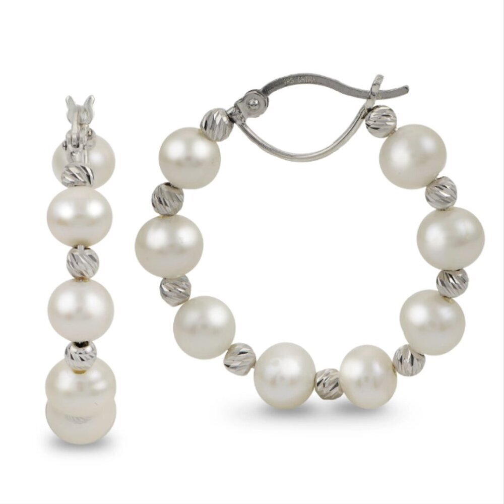Imperial Sterling Silver Freshwater Pearl Earrings NWT​​​